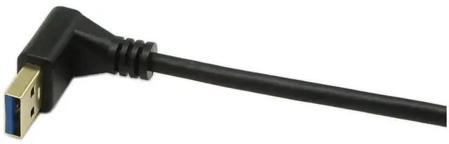 Alt view image 2 of 6 - JAENFONG USB-C to USB 3.0 Adapter, 10In Right Angle Type C Cable, 90 Degree USB 3.1 Type C (USB-C) Male to USB 3.0 Type A Male Connector Sync & Charging Cable.(Black