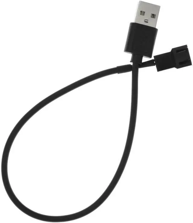 Alt view image 2 of 6 - JAENFONG USB to 3-Pin / 4-Pin 5V Case Fan Power Supply Cable Computer Cooler Cooling Fan Power Cable 19.7inch 50cm