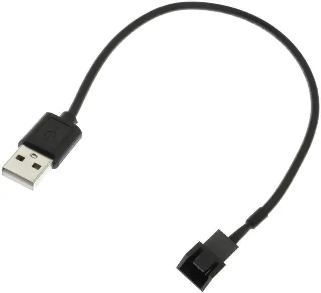 Alt view image 5 of 6 - JAENFONG USB to 3-Pin / 4-Pin 5V Case Fan Power Supply Cable Computer Cooler Cooling Fan Power Cable 19.7inch 50cm
