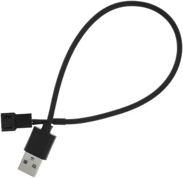 Alt view image 3 of 6 - JAENFONG USB to 3-Pin / 4-Pin 5V Case Fan Power Supply Cable Computer Cooler Cooling Fan Power Cable 19.7inch 50cm