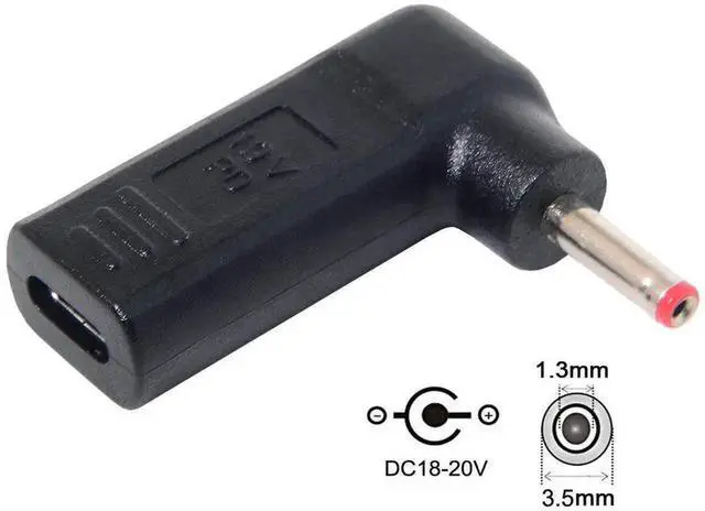 Alt view image 3 of 7 - JAENFONG USB 3.1 Type C USB-C to DC 19V 3.5x1.3mm 1.35mm Adapter PD Emulator Trigger for View Sonic M1+