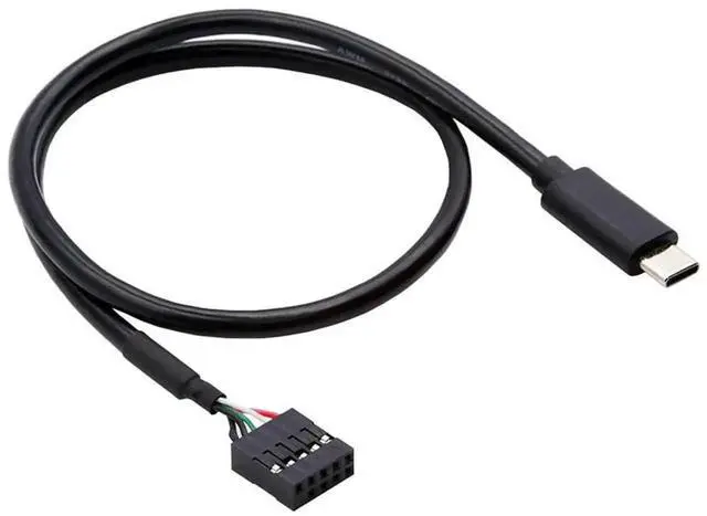 Alt view image 7 of 7 - JAENFONG 9Pin 10Pin USB 2.0 Motherboard Header to Type-C USB-C Adapter Extender Converter Cable 50cm for Camera Mini Monitor Sensor Panel