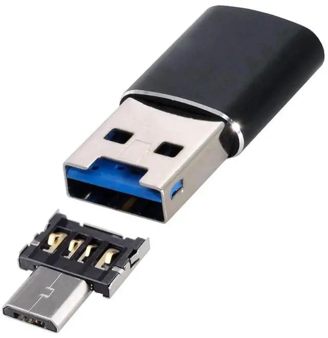 Alt view image 5 of 7 - JAENFONG USB 3.0 to Micro SD SDXC TF Card Reader with Micro USB 5pin OTG Adapter for Tablet/Cell Phone