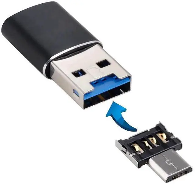 Alt view image 6 of 7 - JAENFONG USB 3.0 to Micro SD SDXC TF Card Reader with Micro USB 5pin OTG Adapter for Tablet/Cell Phone