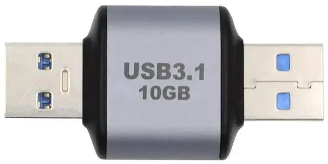 Main image of JAENFONG 10Gbps USB 3.0/3.1 Type A Male to USB 3.0/3.1 A Male Data Adapter Extension for Laptop Desktop