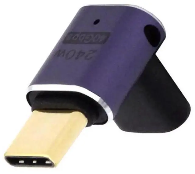 Main image of JAENFONG USB4 Type C Male to Female 240W Power 40Gbps Data 8K Video Adapter Low Profile Up Down Angled for NS Phone Laptop