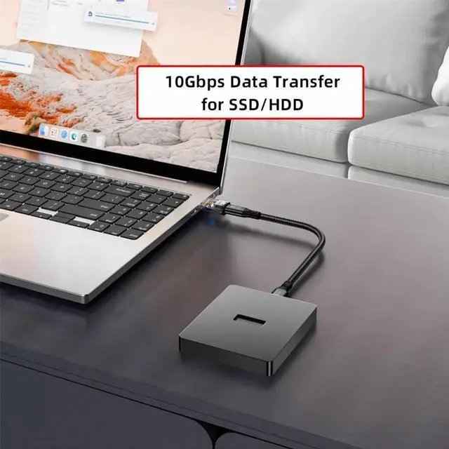 Alt view image 5 of 7 - JAENFONG 3pcs/Set USB-C Adapter Type-C Smart LED to USB3.2 Type-A Adapter OTG 10Gbps 40Gbps 120W 240W Data Fast Charging Tester Detector