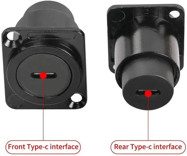 Alt view image 7 of 7 - JAENFONG USB C Panel Mount Adapter Coupler USB C Female to Type C Female Panel Fixed Pass Through Module Converter Data Transmission Adapter for Audio Video Network Industrial Equipment