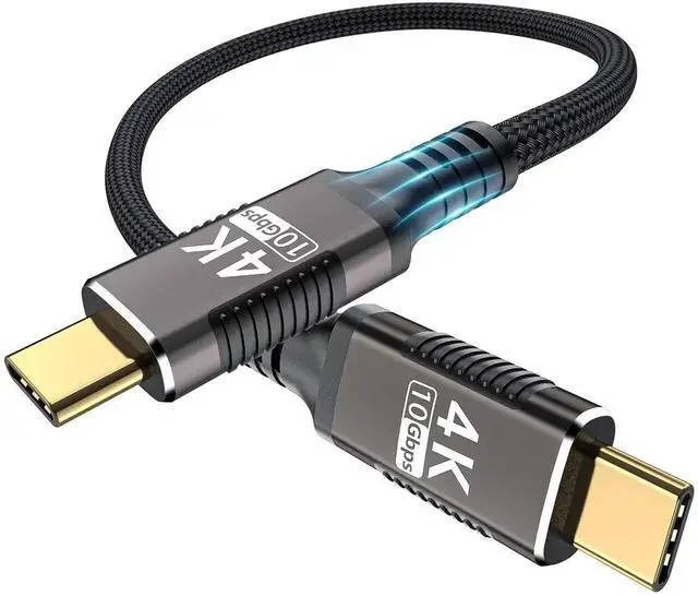 Main image of 6inch Short Usb C Cable 0.5FT Compatible With Thunderbolt 3,Usb C 3.1 Gen 1 Cable 10Gbps Data Transfer,4K@60Hz/2K@120Hz Video Output Monitor Cord,Type-C Nylon Braided PD3.0 100W Fast Charging