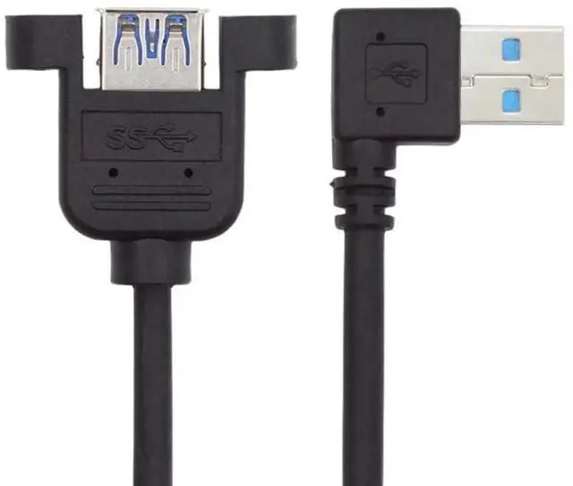 Main image of JAENFONG Left Angled USB 3.0 90 Degree Connector Extension Cable Data Adapter Converter Cord for Printer Scanner AIO 30cm