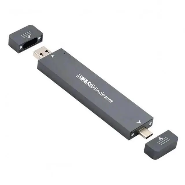 Alt view image 2 of 7 - JAENFONG Type-C USB3.0 to Combo NVME M-Key M.2 NGFF SATA SSD PCBA Case 2280/2242/2230mm Adapter RTL9210B Chipset