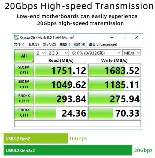 Alt view image 4 of 7 - JAENFONG 20Gbps USB 3.2 Gen2 Type-C USB-C to PCI-E 4X Express Card Adapter for Desktop Motherboard