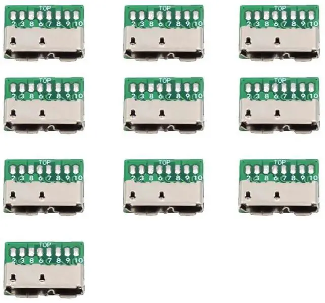 Alt view image 6 of 7 - JAENFONG 10pcs/Set DIY OEM Micro USB 3.0 10Pin Female Socket Mount SMT Type Receptacle PCB Board for USB Disk