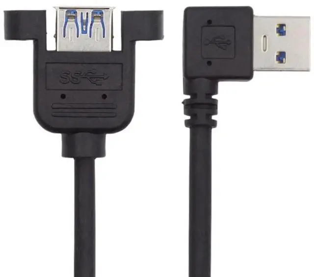 Main image of JAENFONG Right Angled USB 3.0 90 Degree Connector Extension Cable Data Adapter Converter Cord for Printer Scanner AIO 30cm
