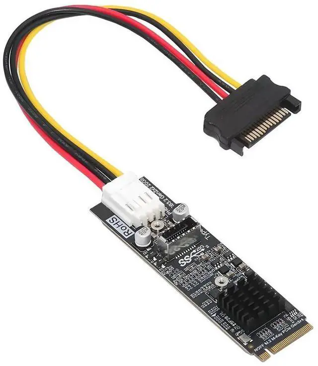 Main image of JAENFONG 20Gbps Type-E USB 3.1 Front Panel Socket to NGFF M-Key NVME Express Converter Card Adapter ASM3242 Chipset for Motherboard (NVME to USB3.1 Type-E)