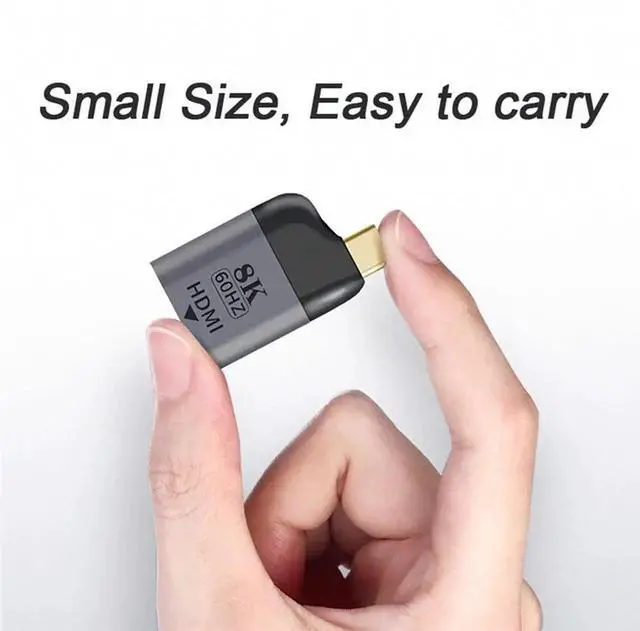 Alt view image 6 of 7 - JAENFONG USB4 USB-C Type-C Source to Female HDMI 2.0 Display 8K 60HZ UHD 4K HDMI Male Monitor Adapter