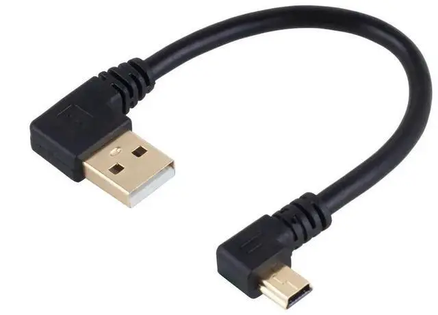 Alt view image 4 of 7 - JAENFONG Short Mini USB Cable Type A 2.0 to 5 Pin Mini USB Cord Right Angle Data Charging Cable for Dash Cam, Rearview Mirror, Sat Nav, Camcorders, Cameras, Hard Drive & More (6-inch, 3-Pack)