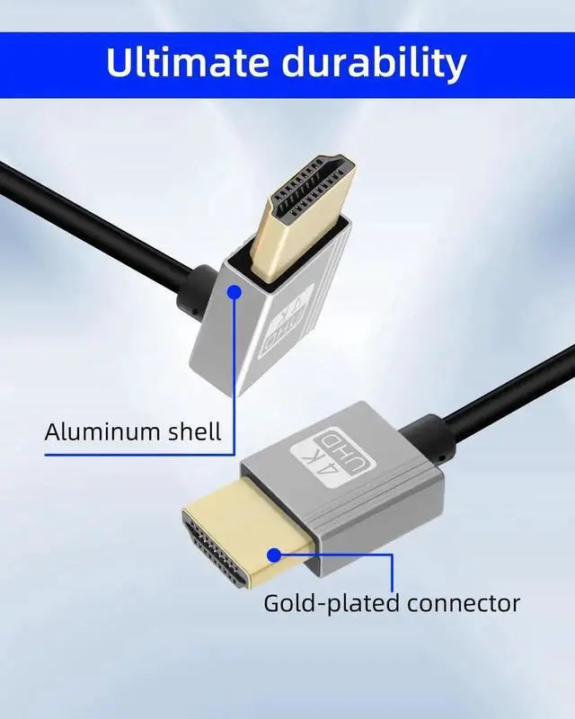 Alt view image 7 of 7 - JAENFONG 4K Up Angle HDMI Coiled Cable 2.2FT, 270 Degree Short HDMI to HDMI Cable, Spring Spiral HDMI 2.0 Cable 4K@120Hz,18Gbps,for Camera/TV/Capture Cards/Tablet