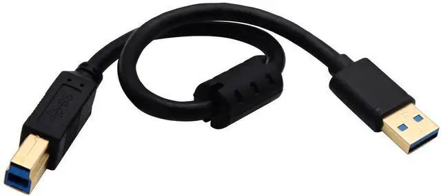 Alt view image 4 of 7 - JAENFONG 3.0 Printer Extender Cable, Gold Plated USB 3.0 A Male to 3.0 Type B Male USB Printer Scanner Cord High Speed Compatible for HP, Canon, etc (0.3M Type B)