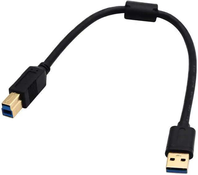 Alt view image 5 of 7 - JAENFONG 3.0 Printer Extender Cable, Gold Plated USB 3.0 A Male to 3.0 Type B Male USB Printer Scanner Cord High Speed Compatible for HP, Canon, etc (0.3M Type B)