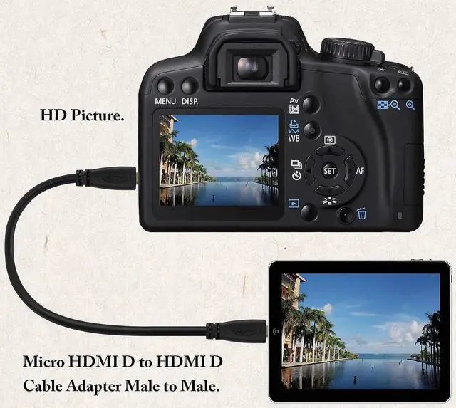 Alt view image 5 of 7 - JAENFONG Micro hdmi Type d to Micro hdmi Cable,High Speed 4k Micro to Micro HDMI Male HD Video Connection line,Connect Smart Phones, Tablets, Cameras,Other Equipment.(M/M 30cm)(D/D)