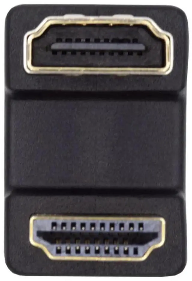 Alt view image 4 of 7 - JAENFONG 4K Standard HDMI 1.4 Converter, Port Savers Up 360 Degree Opposite U Shape Back Angled Male Type-A to HDMI Female Extension Adapter