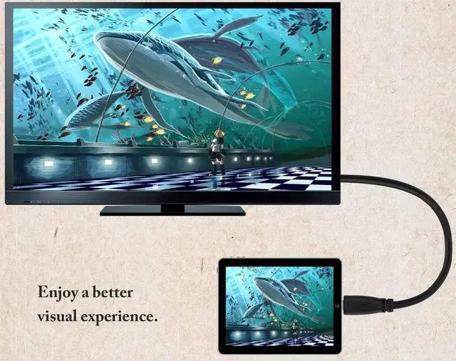 Alt view image 3 of 7 - JAENFONG Micro hdmi Socket Male to Mini hdmi Male Converter,high Speed Micro hdmi Cable 4k,Compatible with Digital Cameras, Tablet,Monitors,and Other Devices.(1m) (C/D)