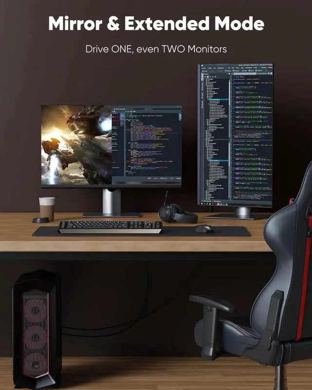 Alt view image 7 of 7 - JAENFONG 4K DisplayPort to HDMI, 6.6ft DP to HDMI 1.4 Uni-Directional Cable, 4K@30Hz, 2K@60Hz, 1080P Full HD, Nylon Braided Cord for Dell, NVIDIA, AMD, HP, Monitor, Projector, Desktop (Red)