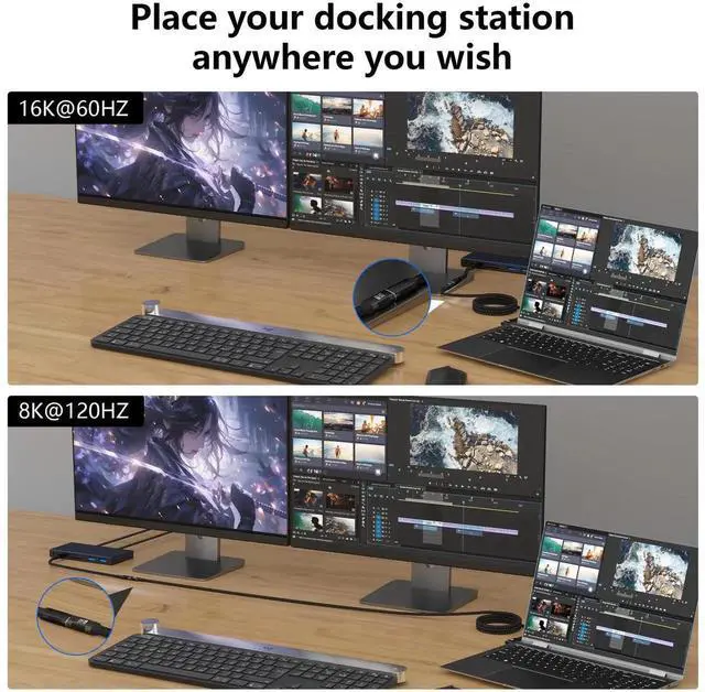Alt view image 3 of 7 - JAENFONGRight Angle usbc Extension Cable 3.3FT Compatible with Thunderbolt 5/4/3 Extender 80Gbps Data Transfer,USB c Male to Female Extension 90 Degree Cable,8K/16K Display/PD3.1 240W Fast Charging.