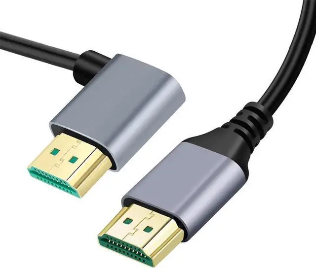 Main image of JAENFONG 8K HDMI 2.1 Ultra Thin HDTV Cable 0.5m 4K Hyper Super Flexible Slim Cord Left Angled 90 Degree Type-A Male to Male for Computer HDTV Projector Home Theatre