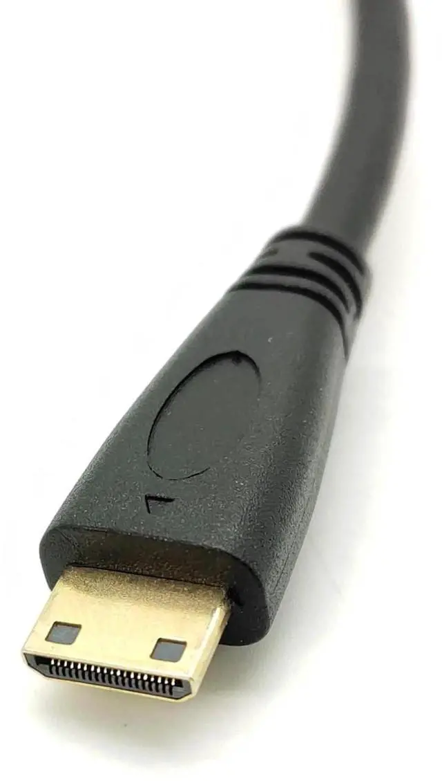 Alt view image 5 of 7 - JAENFONG Panel Mount HDMI Female to Mini Male HDMI Gold-Plated Interface Handheld Digital Camera Extension Cable Fully Shielded with Fixed Screw Hole 30CM