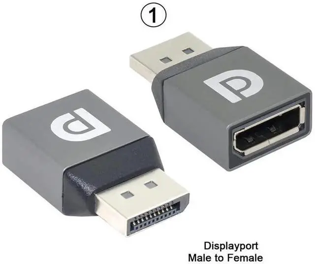 Alt view image 6 of 7 - JAENFONG 2pcs/Set DisplayPort 1.2 4K 60hz to DP Extension Adapter Male Female Ultra-HD UHD for Video PC Laptop TV