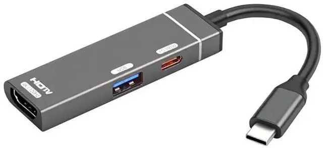 Main image of JAENFONG USB-C Type-C to HDMI Multiport Adapter 4K@120hz USB 3.0 OTG Converter HDTV with Female PD 100W Power Port