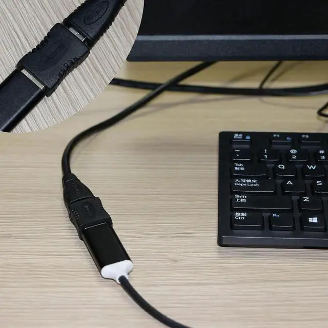 Alt view image 6 of 7 - JAENFONG HDMI Female to Female Adapter 2 Pack HDMI Straight-Through Head Connector Coupler Extender Converter Support 1080P for TV Projector Laptop PC etc HDMI 1.4 Black