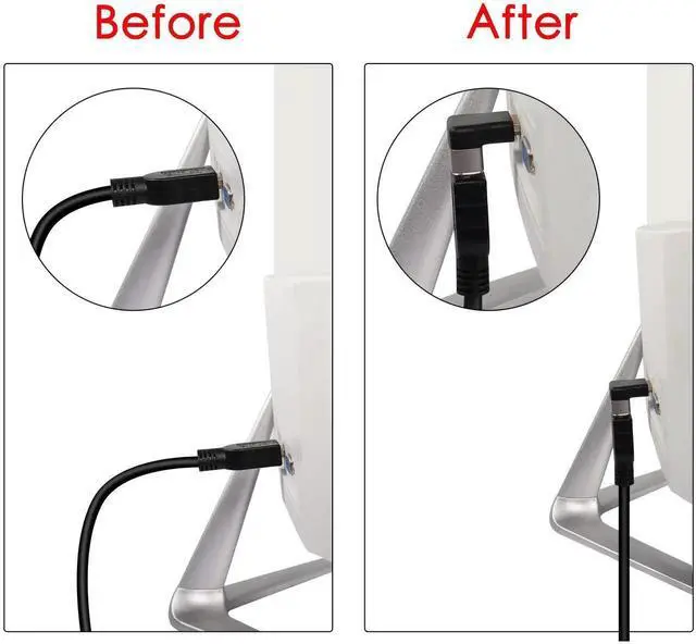 Alt view image 6 of 7 - JAENFONG 8K 270 Degree Angle HDMI Male to Female Adapter Coupler HDMI 2.1 Down 90 Degree Right Angle L-Shaped Extender,Support 8K@60Hz/4K@120Hz HDR, for TV Projector Laptop PC,2 Pcs,(Bend Down)