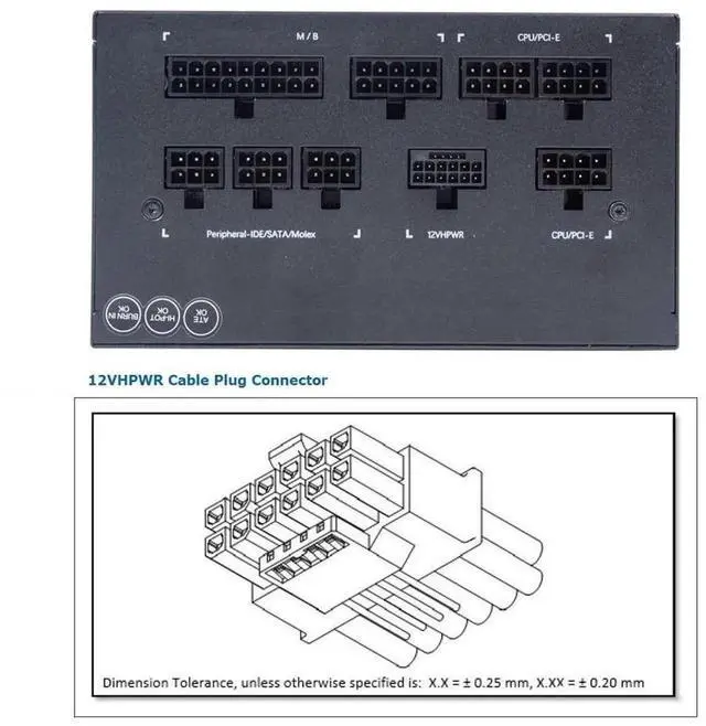 Alt view image 2 of 7 - JAENFONG ATX3.0 GPU PCI-E 5.0 Connector, 90 Degree Down Angled 12V HPWR Power Modular to Three ATX 8P Adapter for 4080 5090TI 12+4P Graphics Card