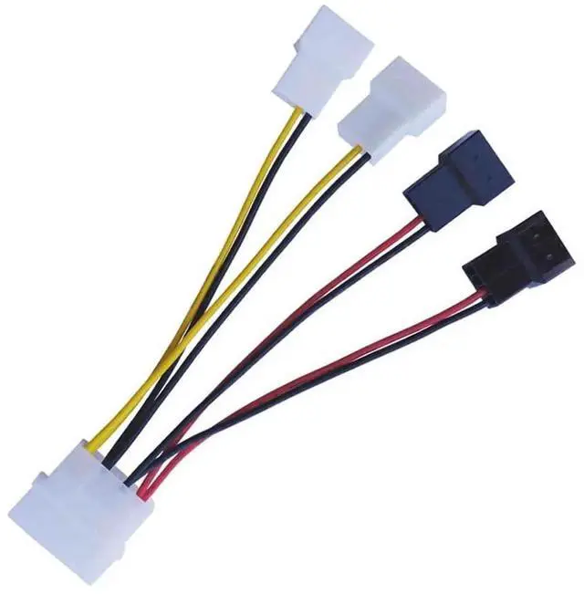 Alt view image 4 of 5 - JAENFONG 4-Pin Molex to 3-Pin / 4 Pin Computer Fan Power Cable,Fan Speed Control Cable, 2x12V / 2x5V Cable (4.7 12cm)