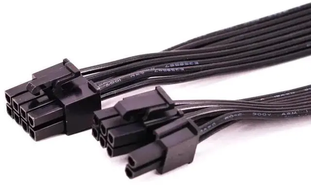 Alt view image 2 of 4 - JAENFONG for C.orsair Modular Power Supply Power Adapter Cable ATX CPU 8 Pin Male to Dual PCIe 2X 8 Pin (6+2) Male Power Supply Cable for Graphics Vedio Cards 25 inch+9 inch (63cm+23cm)