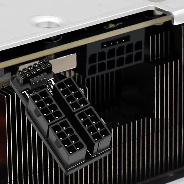 Alt view image 5 of 7 - JAENFONG PCIe 5.0 Power Modular Adapter to Four ATX 8P 16Pin(12+4) 12VHPWR Connector Down Angled 90 Degree for 4080 5090TI Graphics Card