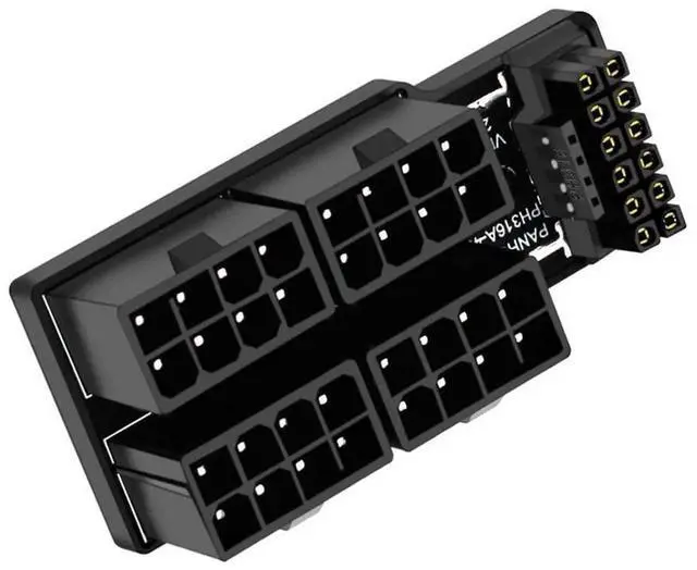 Alt view image 3 of 7 - JAENFONG PCIe 5.0 Power Modular Adapter to Four ATX 8P 16Pin(12+4) 12VHPWR Connector Down Angled 90 Degree for 4080 5090TI Graphics Card