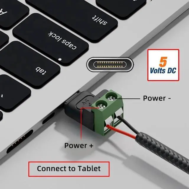 Alt view image 2 of 7 - JAENFONG 5pcs/Set Type-C Female Socket OTG to 2Pin Terminal Output Fast Charge Adapter DIY OEM Repair Solderless Connector DC 5V USB2.0 Power