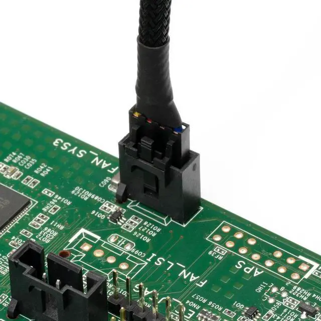 Alt view image 2 of 6 - JAENFONG 4-Pin PWM PC Fan Adapter Cable for Dell Motherboards - 6-inch (15cm), Black Sleeved - Connect Standard PWM Computer Fans to Dell Latching 4-Pin Fan Headers