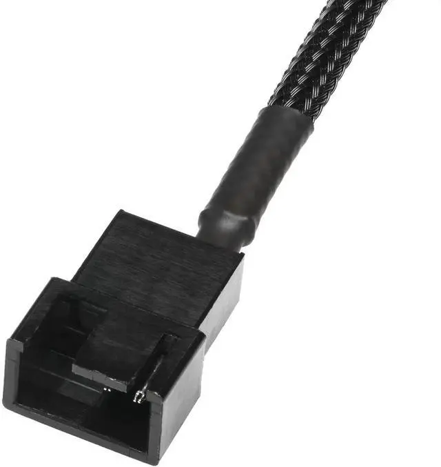 Alt view image 6 of 7 - JAENFONG Mini 2-Pin Fan Adapter Cables (2-Pack) - 4-inch (10cm), Black Sleeved - Connect 3-Pin & 4-Pin PC Fans to Mini 2-Pin JST XH 2.5mm Headers