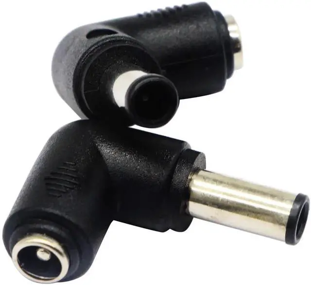 Alt view image 2 of 7 - JAENFONG DC6.0x4.3mm Male 90 Degree Angle to DC5.5x2.1mm Female Adapter 5 Volt DC Barrel Power Jack Charging Cable Connector for Tablet (DC6.0x4.3mm)(2pack)