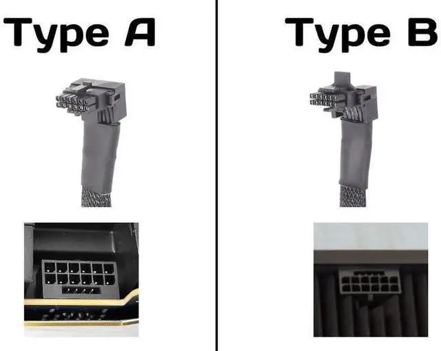 Alt view image 4 of 4 - JAENFONG 12VHPWR 16 Pin 12+4 pin GPU Cable to 4X 8 Pin PCIe 5.0 Extension 90 Degree Angle Sleeved Adapter for GeForce RTX 4090 4080 4070Ti 3090Ti Graphic Card 5.9-inch (Type B)