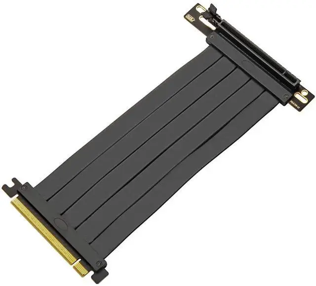 Main image of PCIE 4.0 Riser Cable 90 Degree, PCIe 4.0 x16 High Speed Flexible Extender Card, EMI Shielded 30AWG, TPE Cable Sleeves, Pcie 4.0 Riser Compatible with 4090 4080 4070 3090 and Pcie 3.0 System 20cm