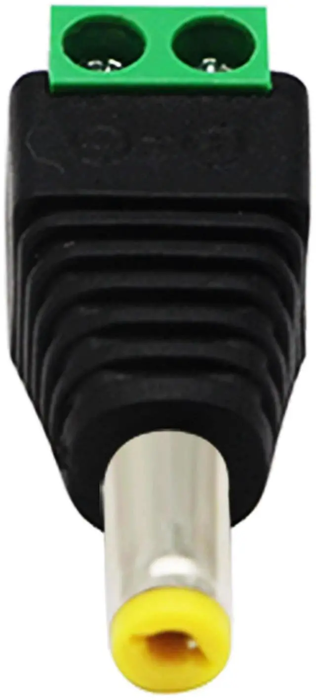 Alt view image 7 of 7 - JAENFONG DC 5.5 X 2.1mm Adapter 2.1 X5.5mm Male Barrel Power Jack to 2 Pin/Way Female Bolt Screw Type terminals Adapter Connector for CCTV Security Camera, LED Strip Light, DVR12V(10pcak Male)