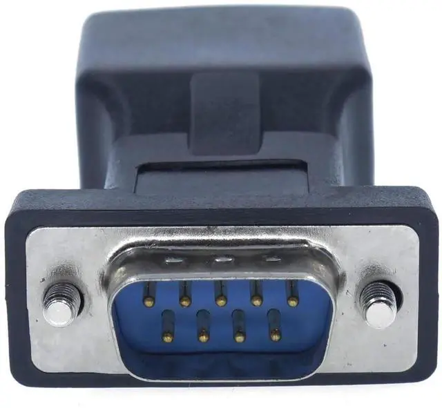 Alt view image 5 of 5 - JAENFONG DB9 to RJ45 Adapter RJ45 to RS232 Converter RJ45 Female to 9 Pin Adapter DB9 Male Serial COM Port to Network Port Adapter