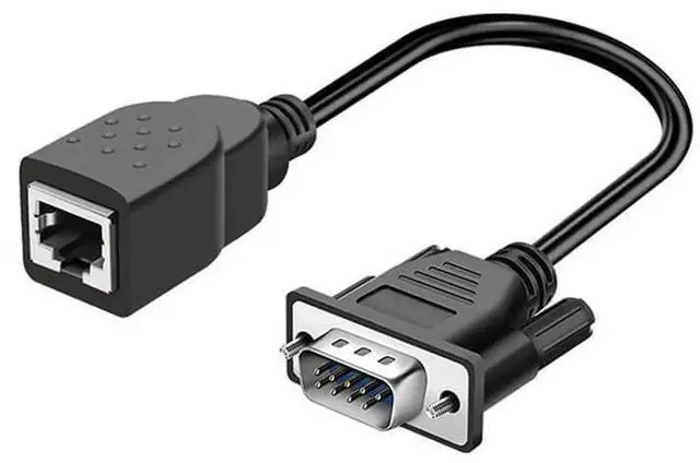 Main image of JAENFONG DB9 Male to RJ45 8P8C Female Extender Modular Adapter Converter Cable 15CM