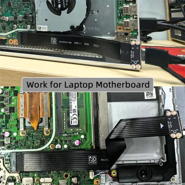 Alt view image 5 of 7 - JAENFONG M.2 M-Key 2280 NGFF PCI-E4.0 to Oculink SFF-8612 SFF-8611 Host Cable 15cm for NVME U.2 SSD eGPU